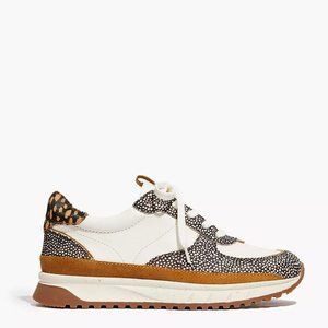 Madewell Kickoff Trainer Leather & Dyed Calf Hair Sneakers Sz 9.5 Women/8 Men